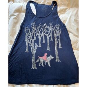 Bear Dance Sz L tank whimsical fairytale core storybook wolf red riding hood